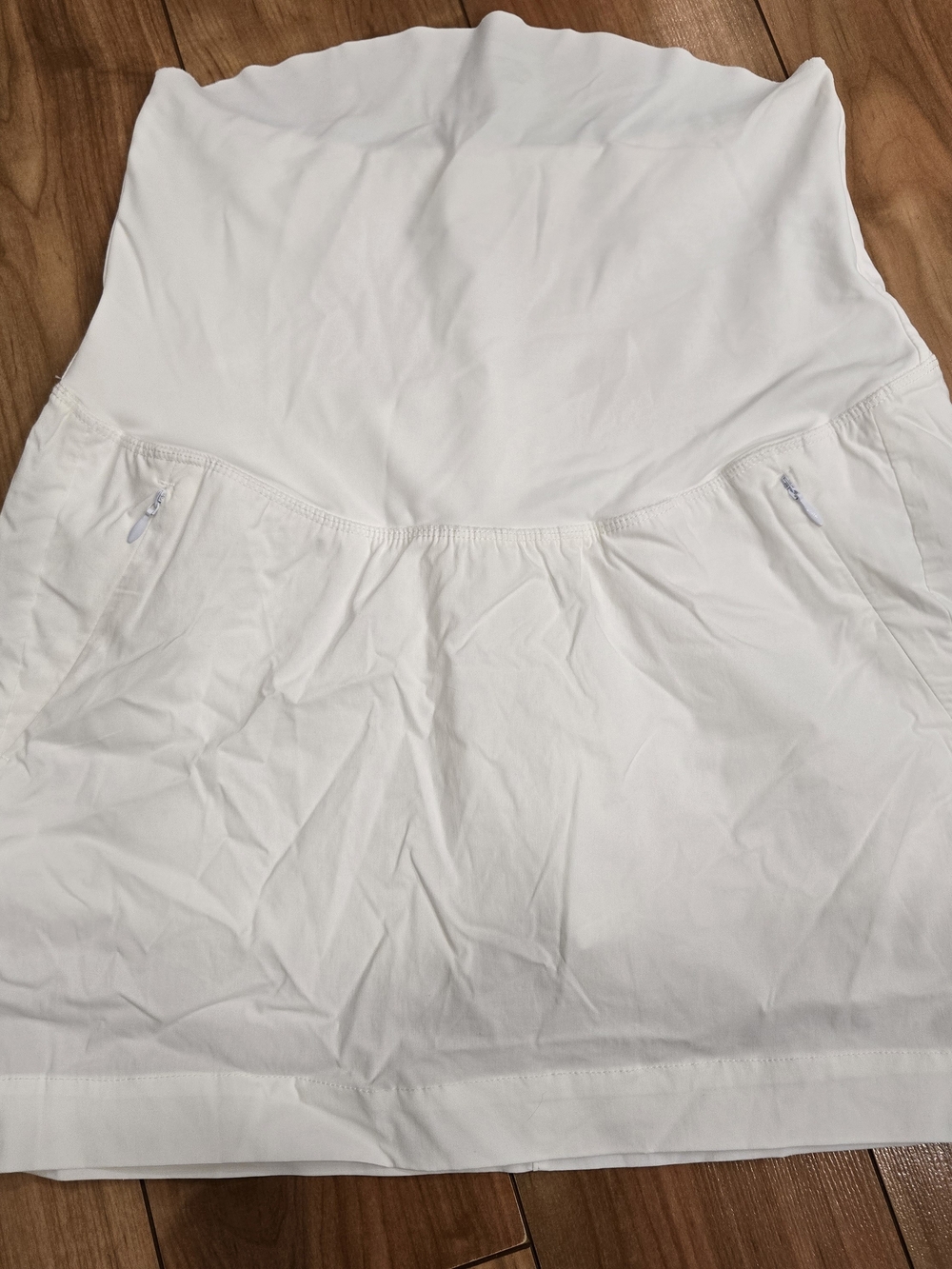 Maacie White Maternity Skirt With Shorts.